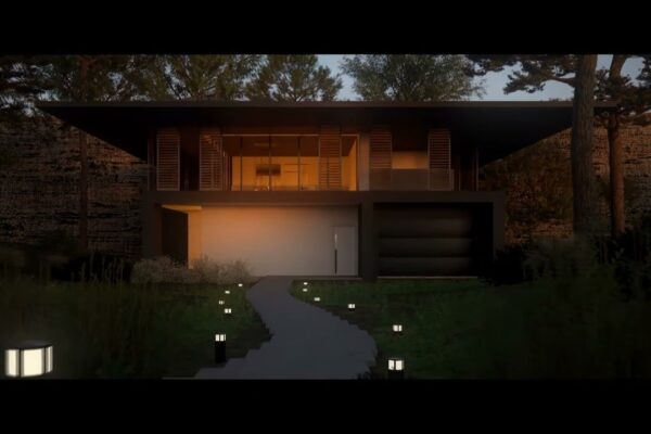 Visualization of contemporary residential design.
